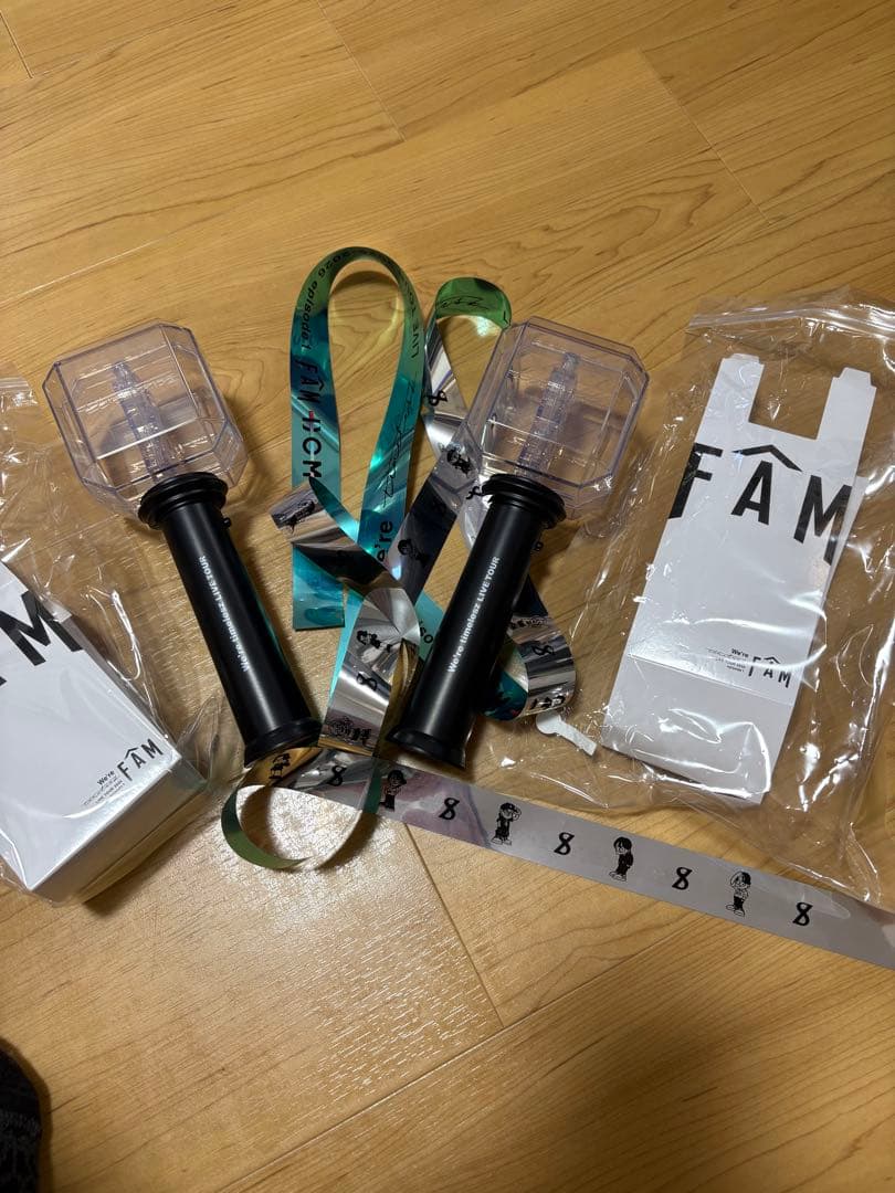 timelesz ペンライト 2025 tour FAM 2本セット　銀テープ