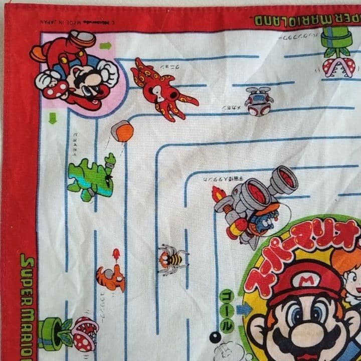 スーパーマリオ ハンカチ　マリオ　スーパーマリオブラザーズ