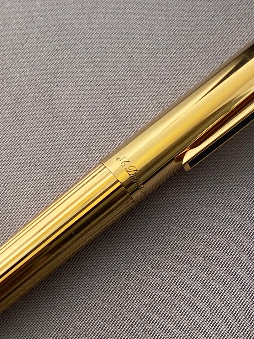 エス・ティデュポン S.TDupont ボールぺン 純銀ケースゴールド仕上げ