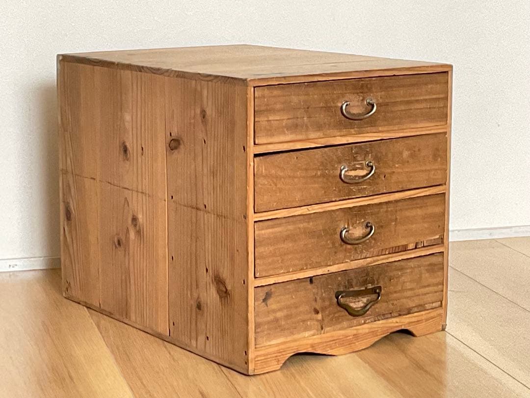 小箪笥　小物入れ　四段引き出し　収納　古家具　 アンティーク家具