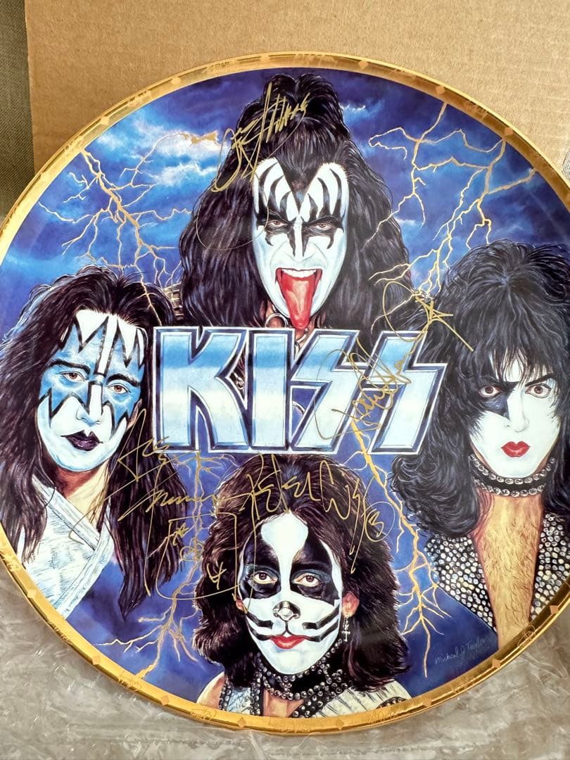 超希少サイン入りKISS Rockers &Rulersコレクターズプレート絵皿