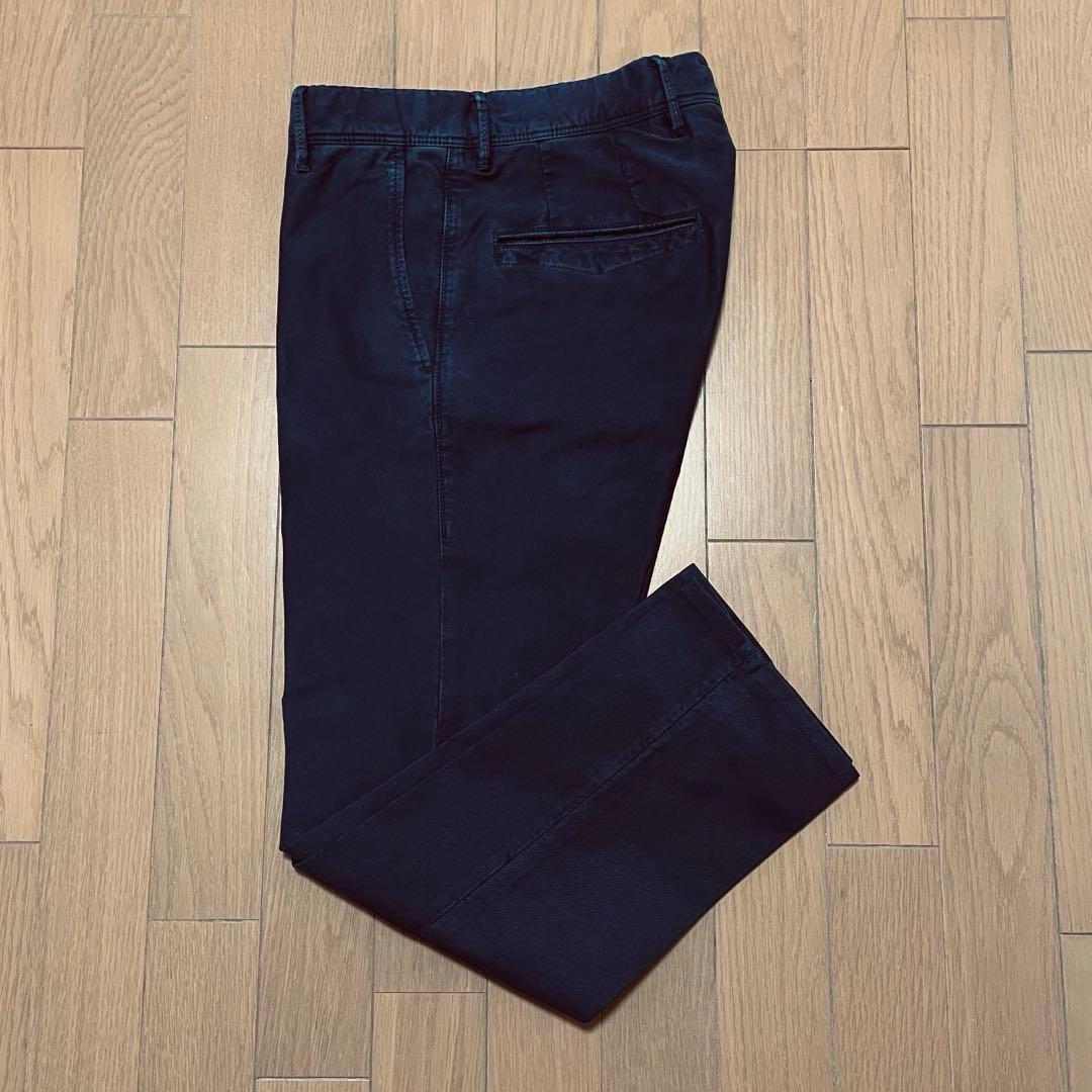 INCOTEX 100型 チノW29 ガーメントダイ ネイビー