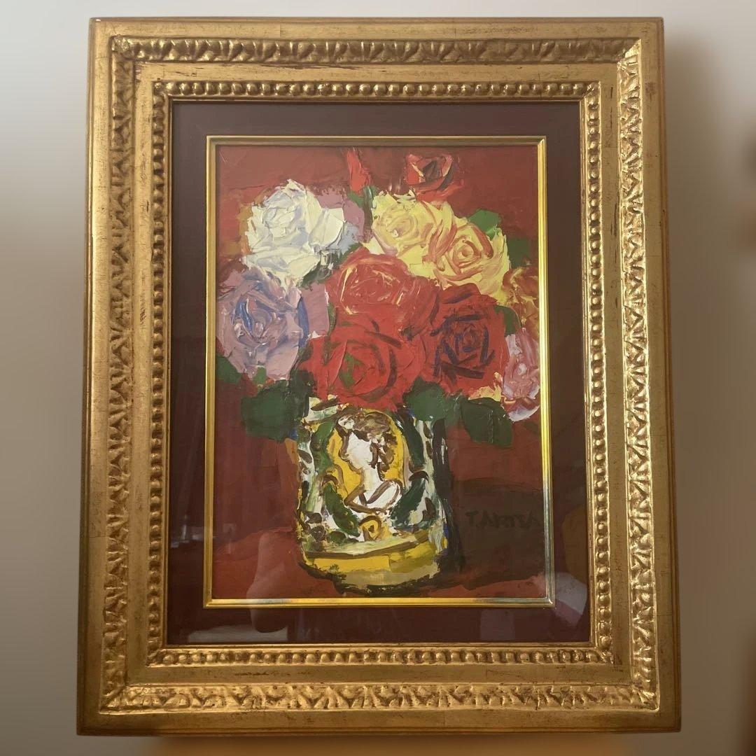 有田徳一 「ばら 」 二紀創立展特選 文部大臣賞