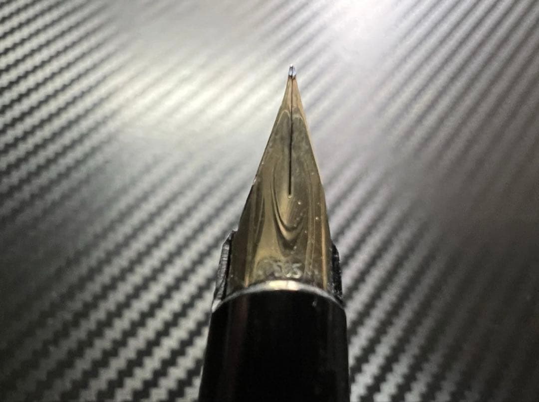 極美品 モンブラン 320 万年筆 吸入式 ブラック EF 14金