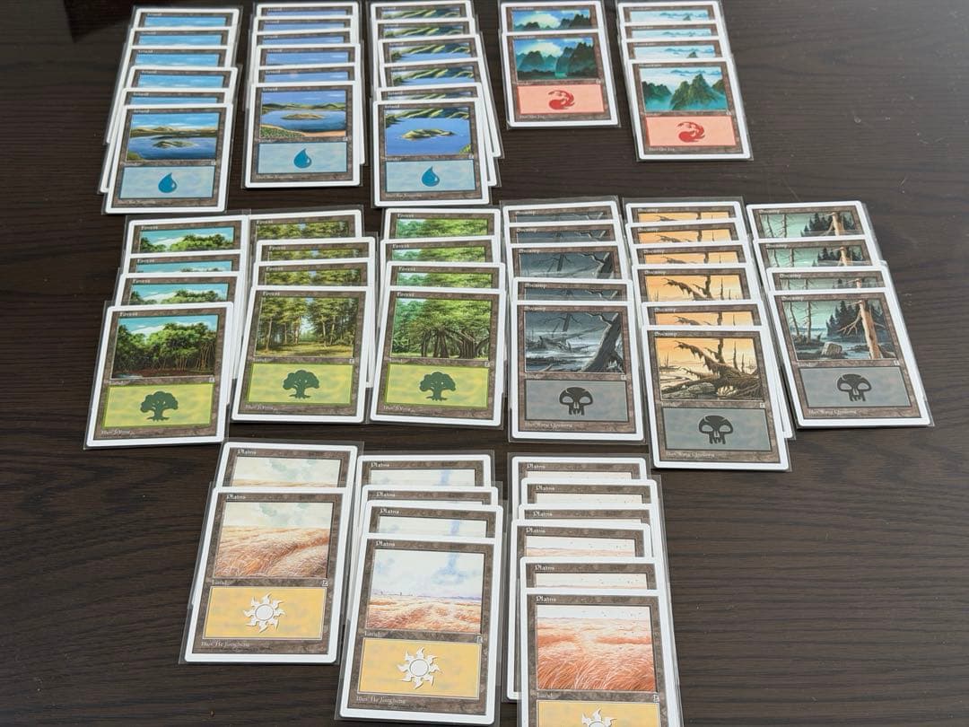 mtg ptk ポータル三国志　基本土地　英語版　沼　島 　森　山　平地　63枚