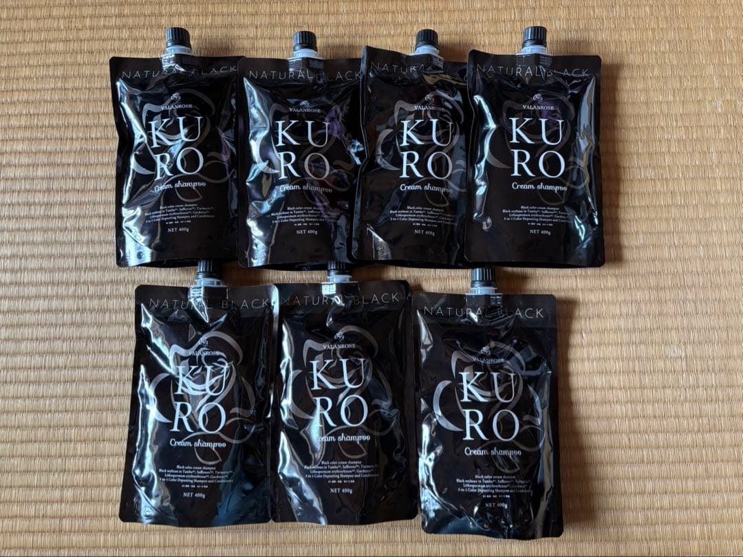 KUROナチュラルブラック クリームシャンプー 400g×7個セット