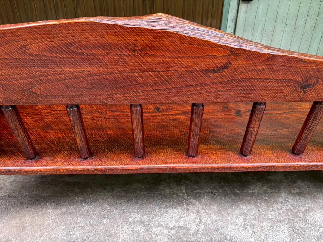 ベンチチェア　工房 我楽堂　無垢材　漆仕上げ　長椅子　民藝　幅190ｃｍ