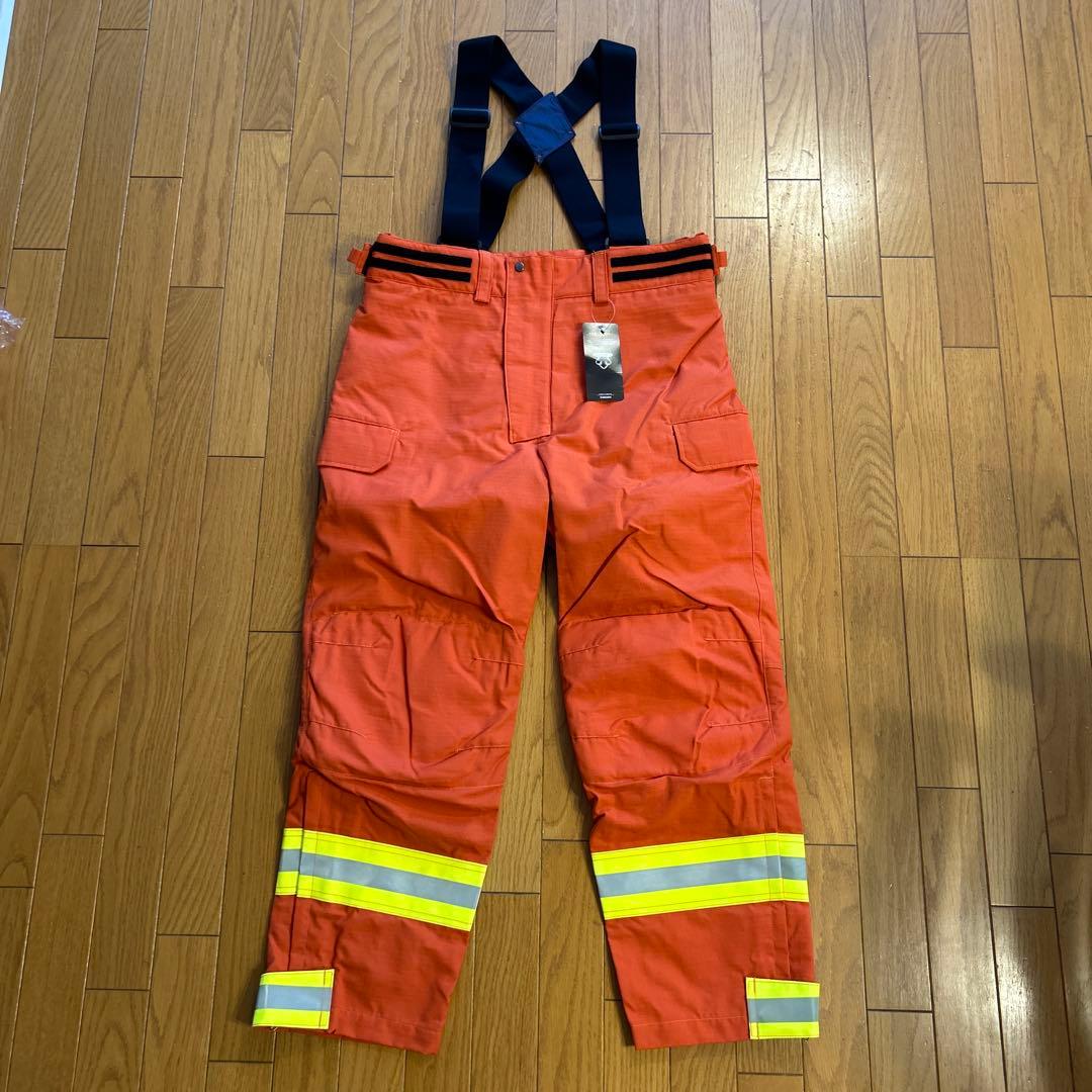 超希少デサント　オレンジ防火服ズボンLLサイズ　消防服