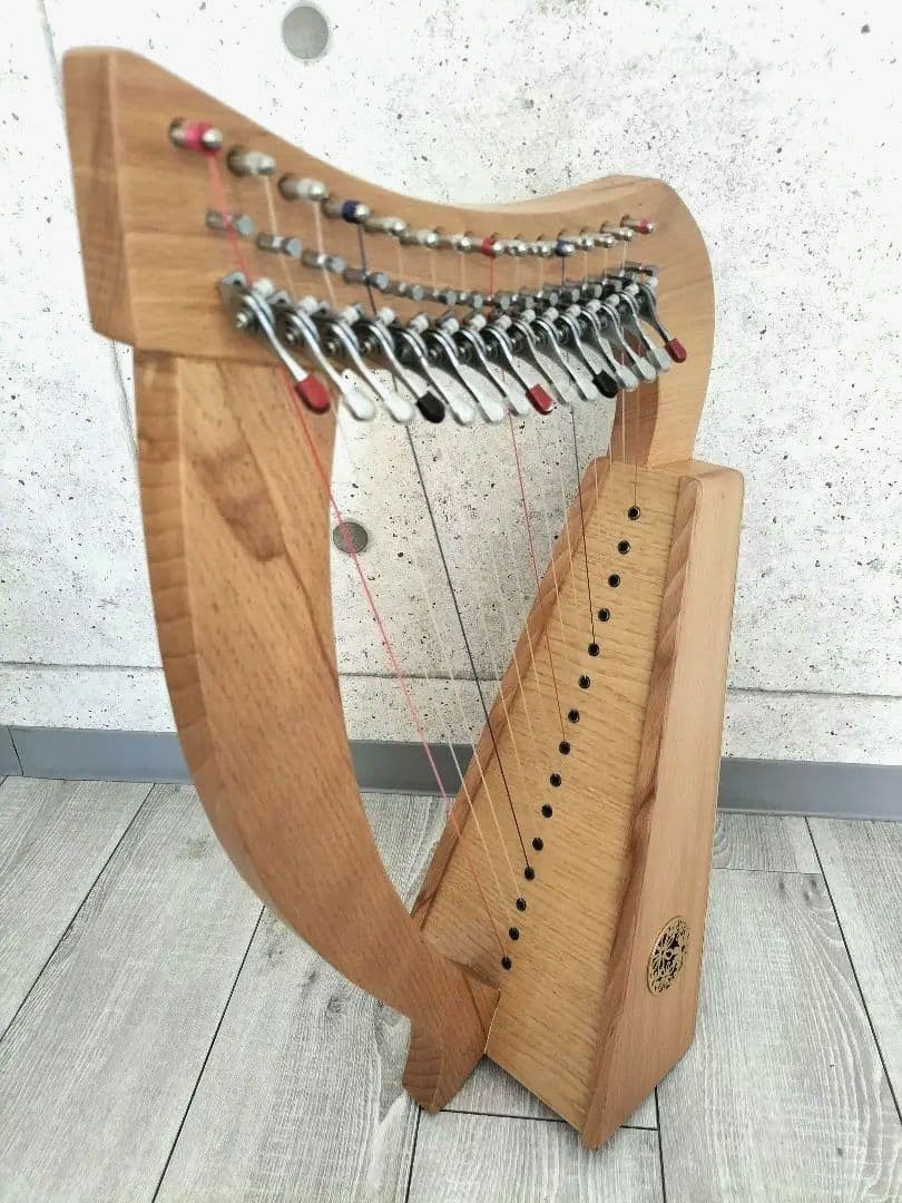人気のおとつぶハープ　木製　15弦ミニハープ