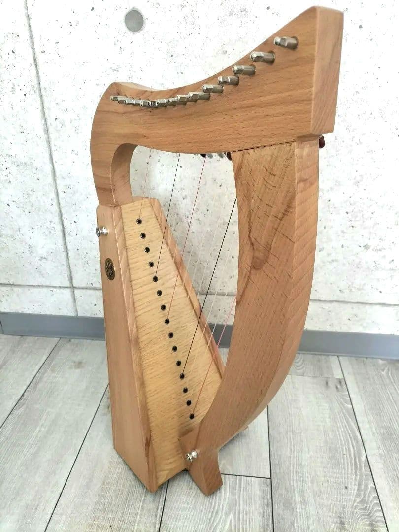 人気のおとつぶハープ　木製　15弦ミニハープ