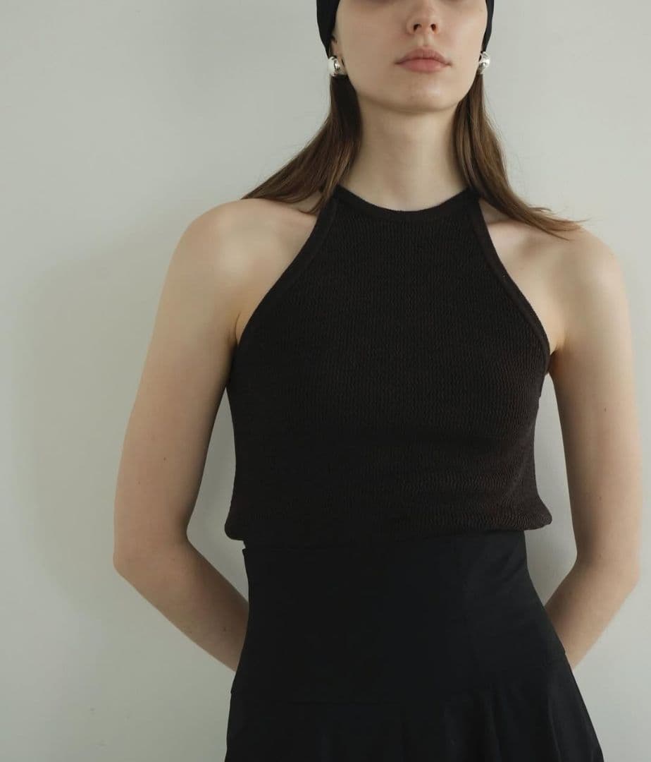 【新品】CLANE アメリカンスリーブニットトップス