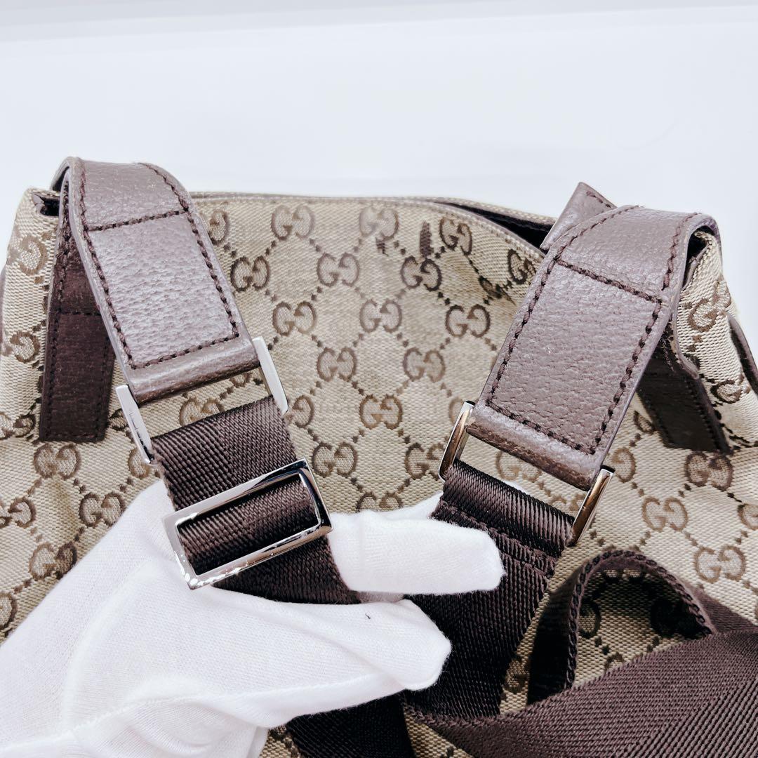 GUCCI GG柄キャンバス ショルダーバッグ ベージュ 122793