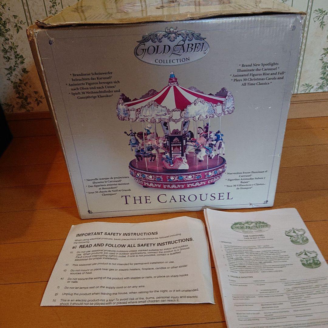 アメリカ☆ミスタークリスマス、メリーゴランドオルゴール☆ゴールドラベル