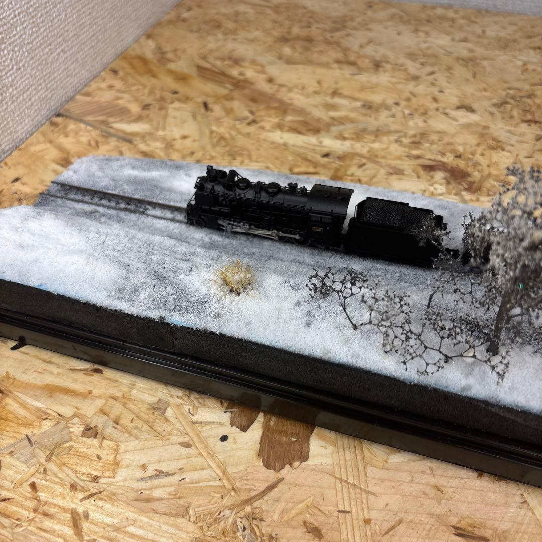 【ケースあり】N保管用ジオラマ「白雪の軌道」—静寂に佇む冬景色ベース—