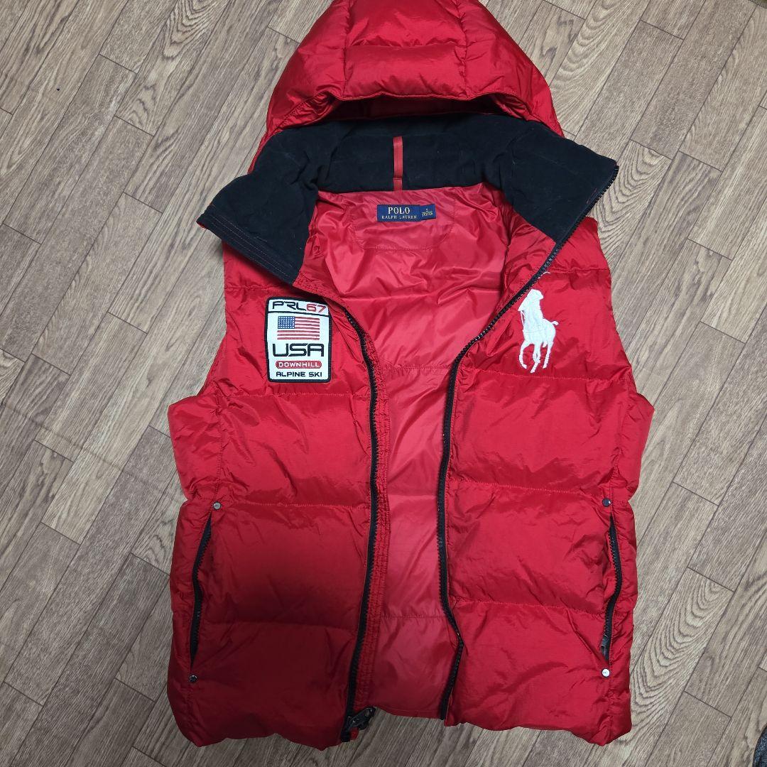 Polo Ralph Lauren レッド ダウンベスト S