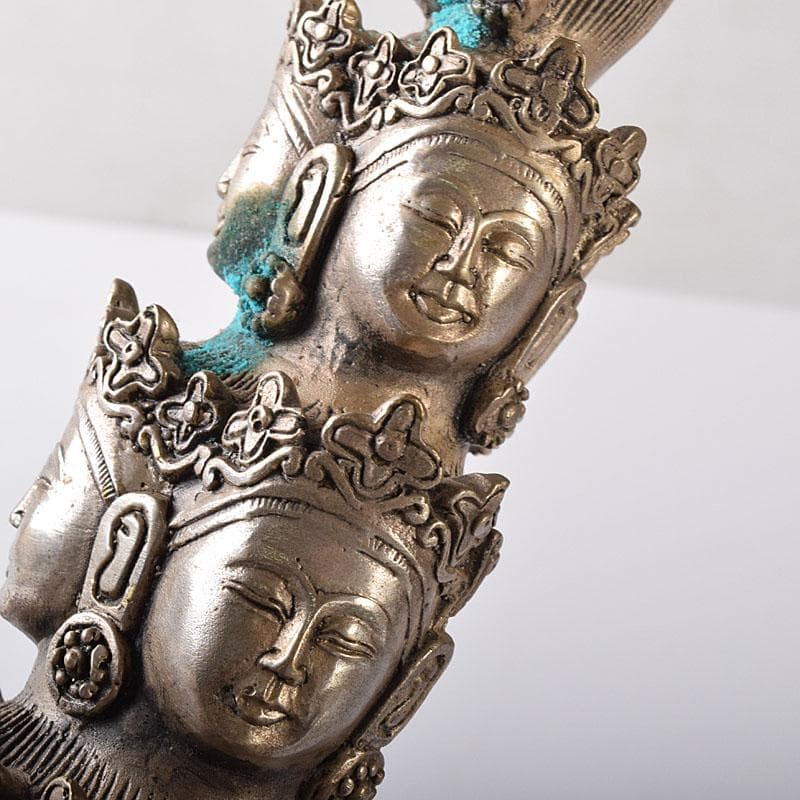 仏教美術　古銅青銅　十一面観音菩薩像　仏像　置物　C　7798