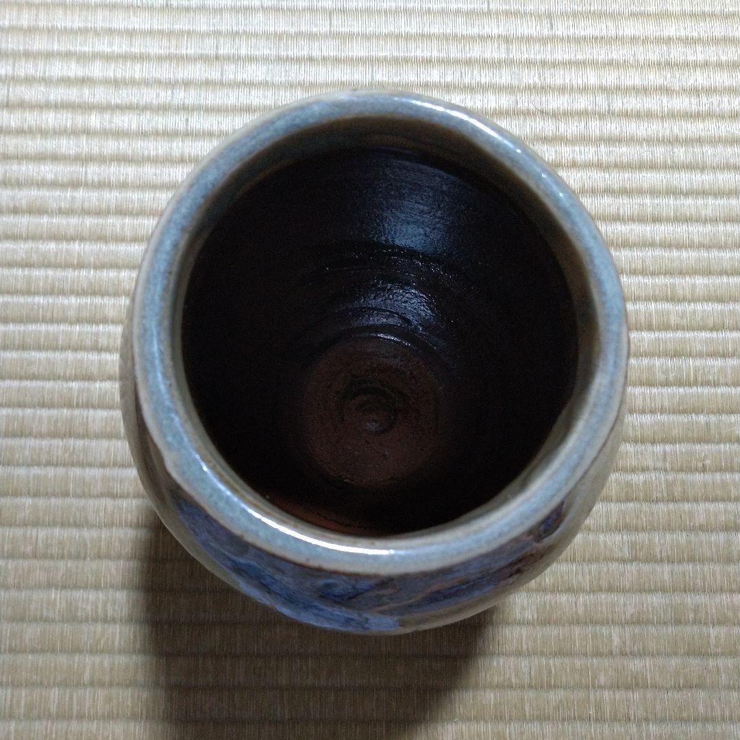 河井寛次郎　指描壷　共箱　デパート個展作品　黄布付き