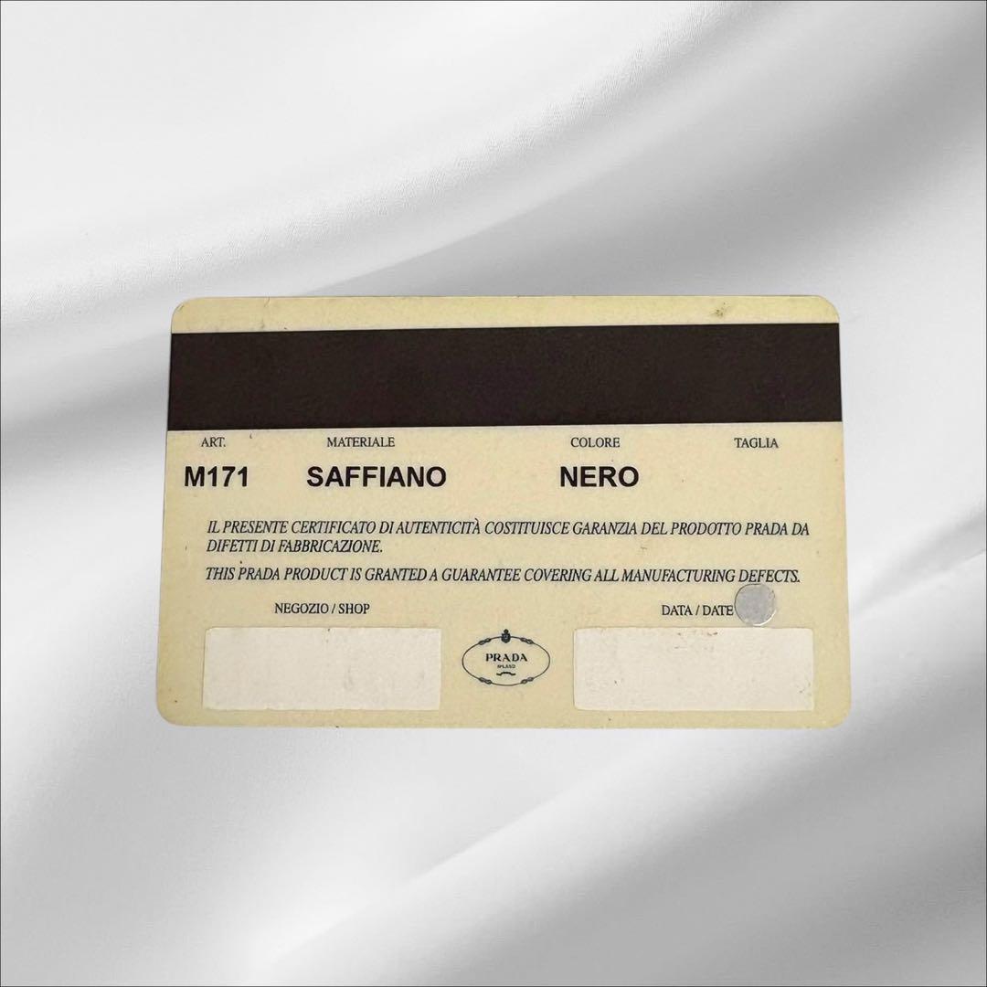 極美品✨ PRADA プラダ 三つ折り財布 サフィアーノ ブラック 黒