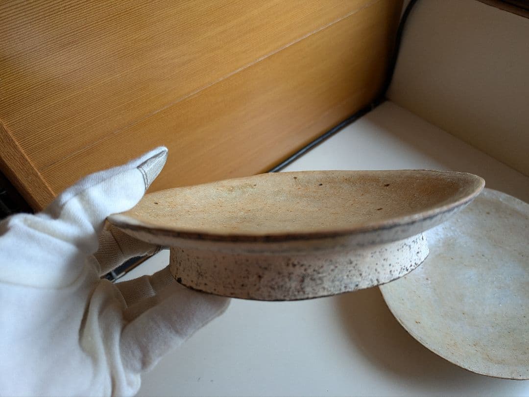 石原稔久　脚付皿　2枚