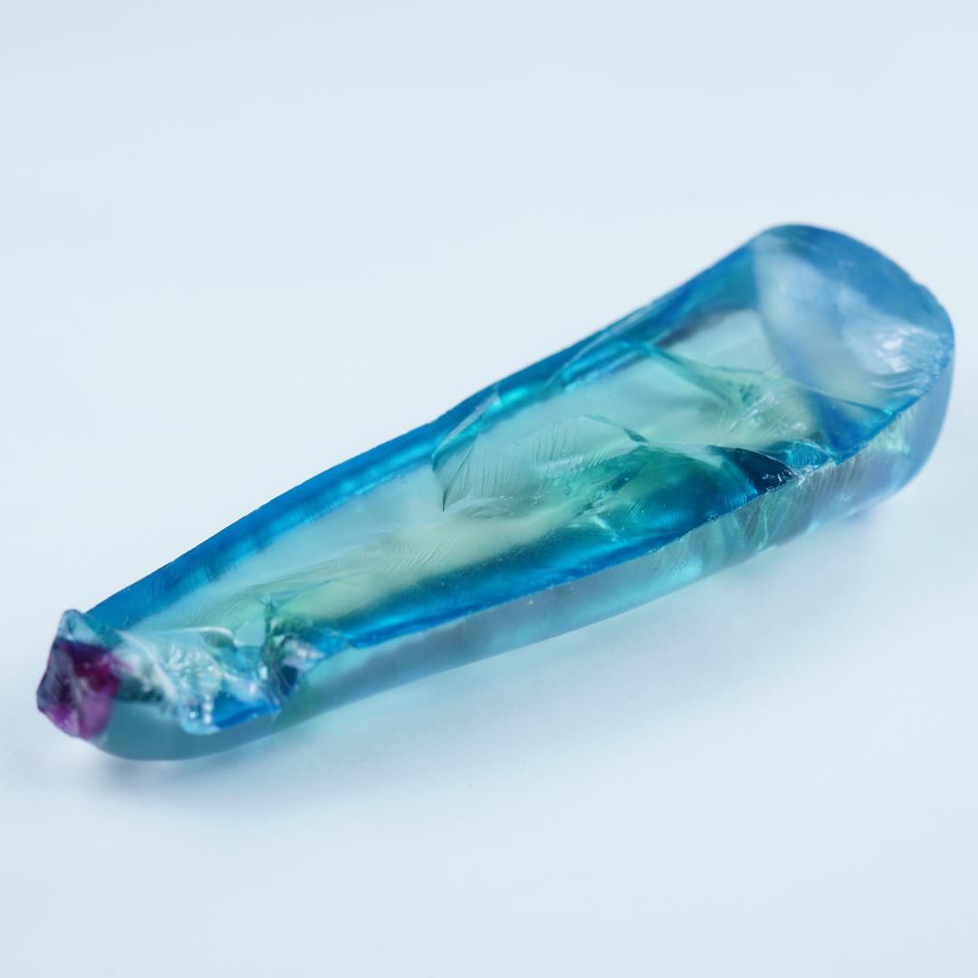 85.26ct パライバカラー 合成サファイア ハーフブール