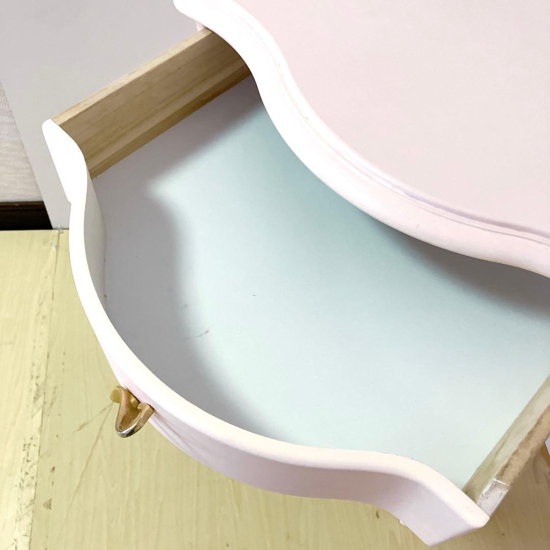 アンティーク調　ロココ調　ドレッサー　コンソール　ピンク　電源付き