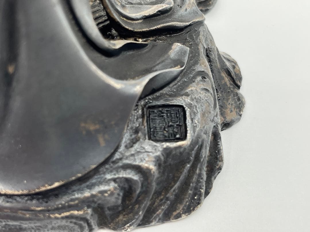 銀製品 骨董 魚藍観音 木箱付き