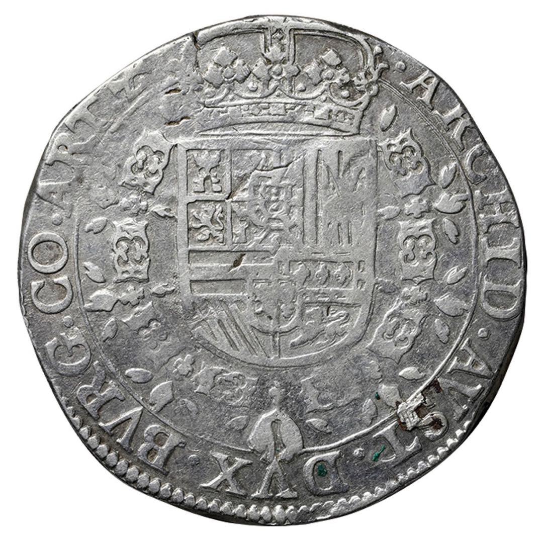 『並品』スペインネザーランドパタゴン銀貨（1623年）