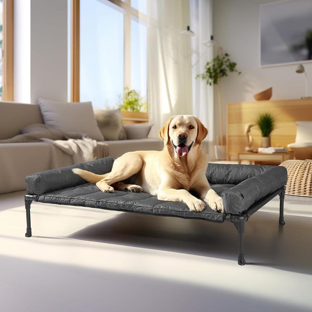 ペットベッド大型犬 、-107*76 cm ブラック 少し傷あり 説明書なし