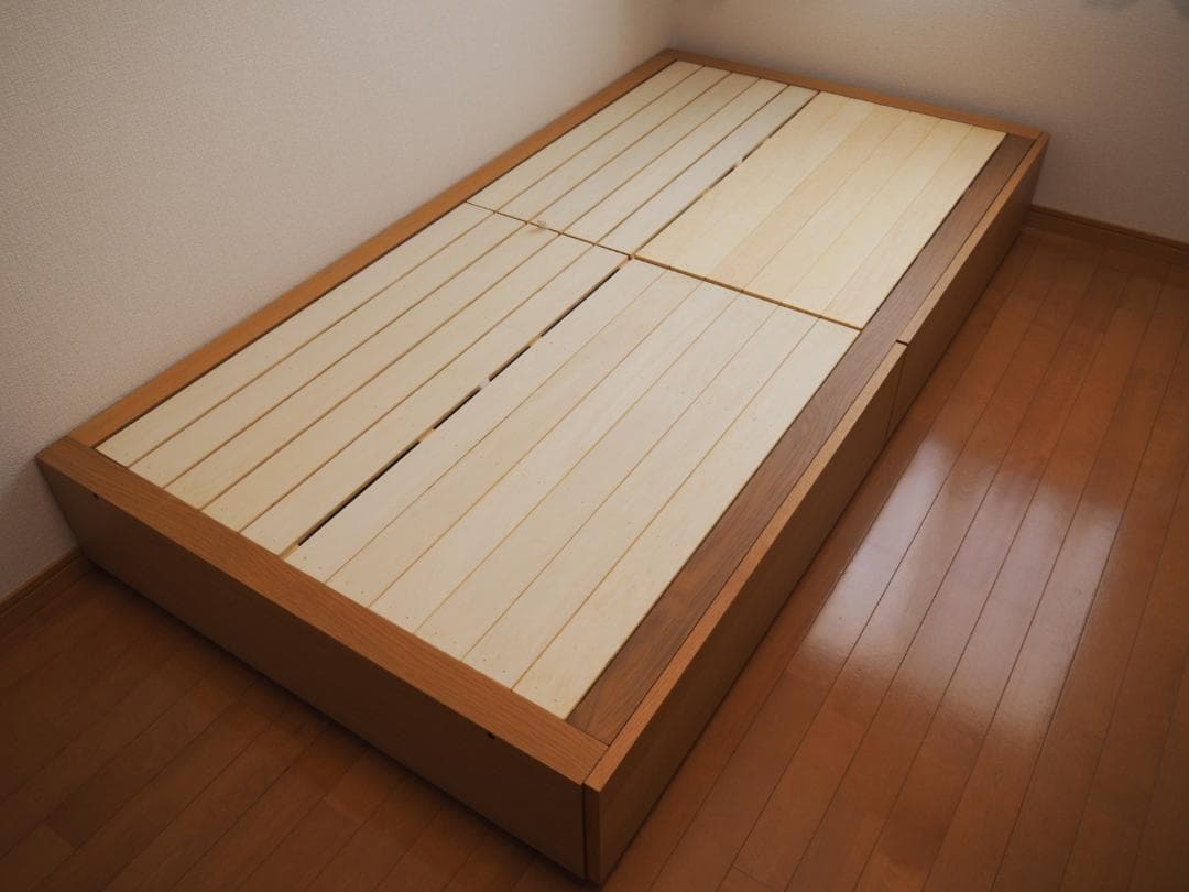 無印良品　収納ベッド　シングル　オーク材
