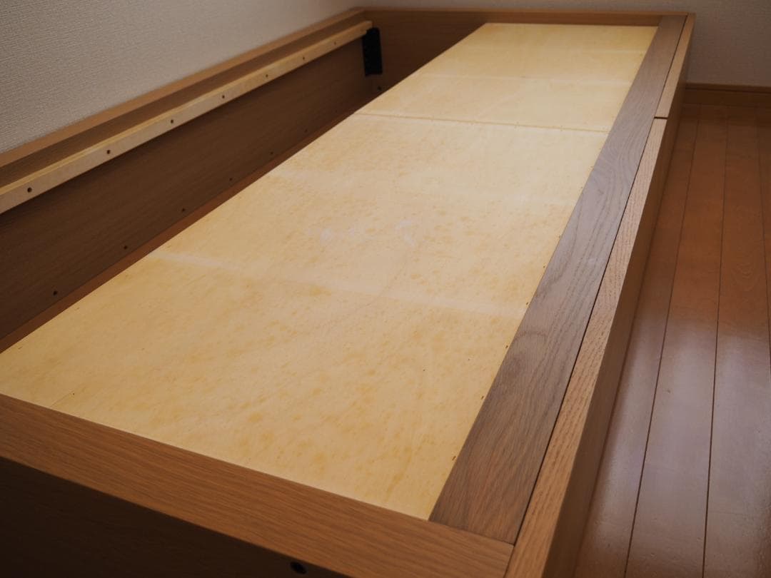 無印良品　収納ベッド　シングル　オーク材
