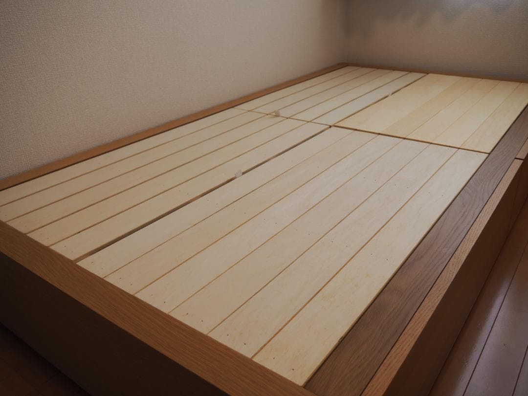 無印良品　収納ベッド　シングル　オーク材