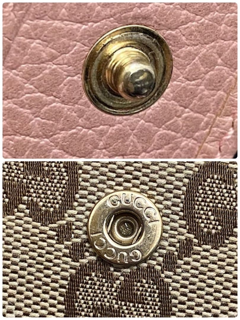 【極美品✨️】グッチ キャンバス 二つ折り財布