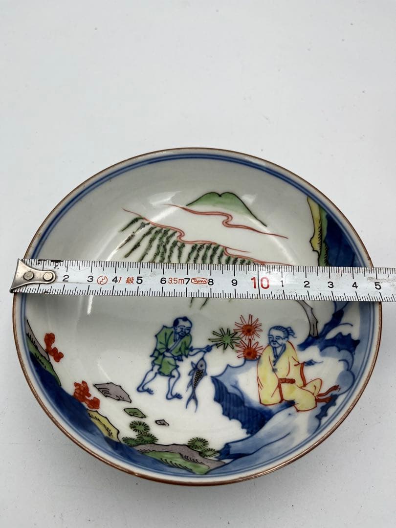 中国美術清時代仏像 置物 弥勒 粉彩 赤絵中皿ニュウあり