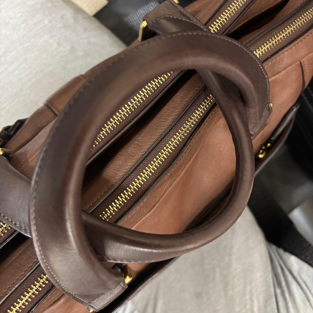 TUMI 68560D BEACON HILL レザー本革 ブリーフ　ビジネス茶