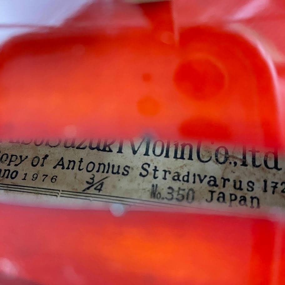 希少虎杢●Kiso Suzuki●鈴木バイオリン No.350 3/4 1976