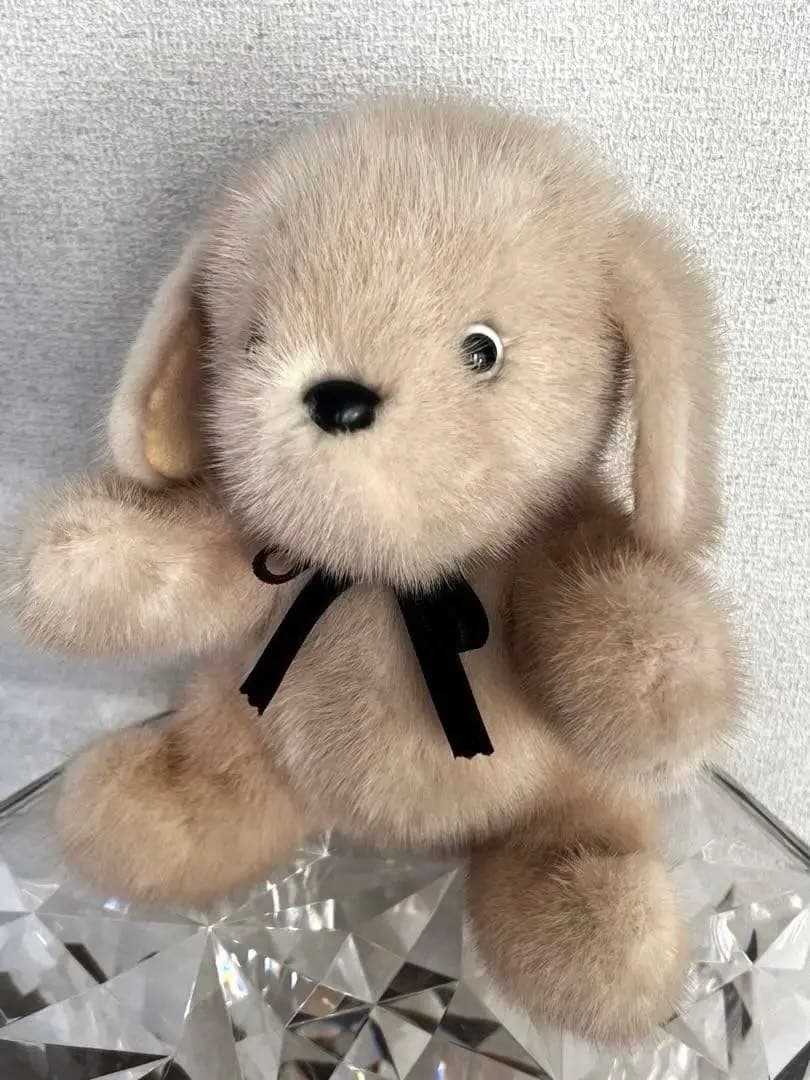 作家様　高級ミンク　犬　テディベア　ぬいぐるみ　ミンク100%