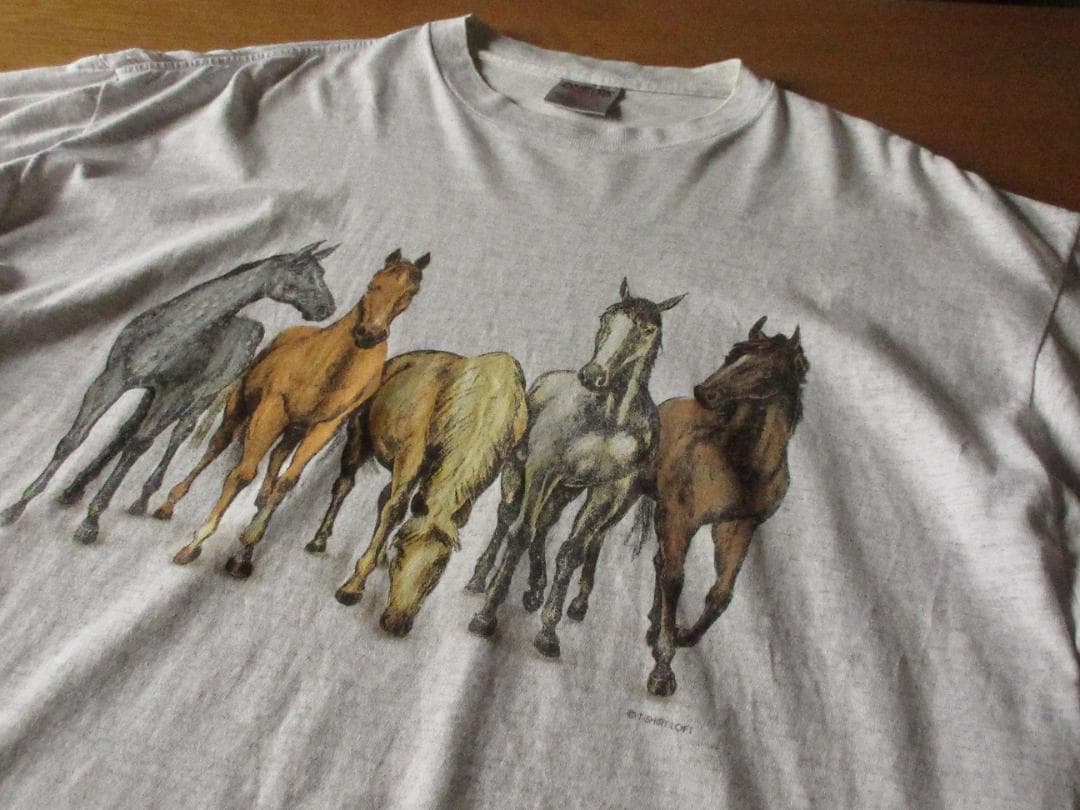 【在原みゆ紀さん着用】オニータ'90s馬/ホース両面プリントTシャツXXL