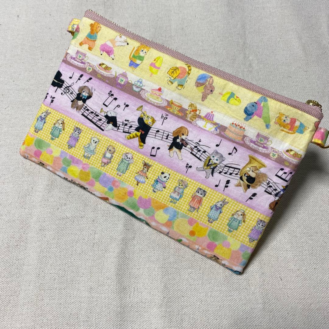 yukiemon hハンドメイド ダブルファスナーポーチ 大 クリアタイプ