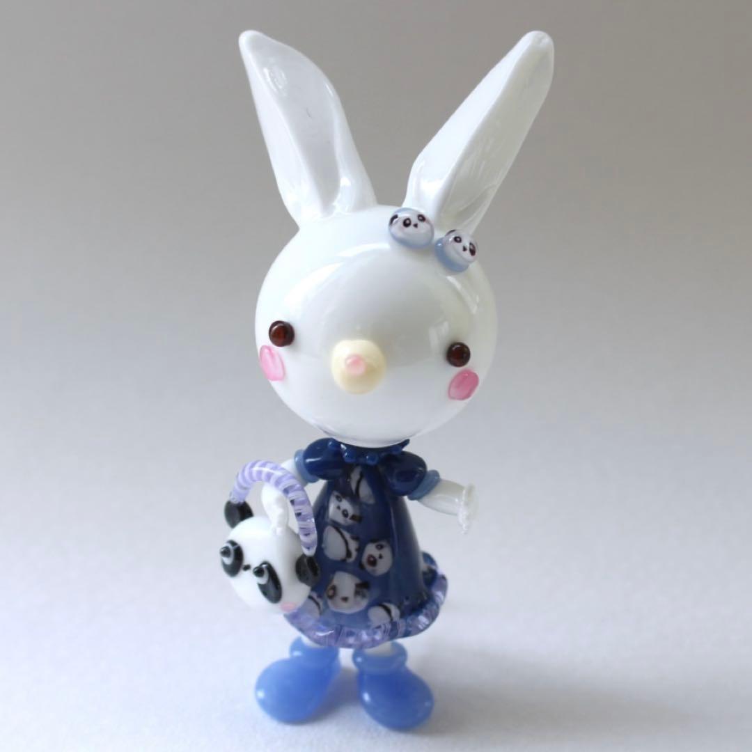 岩崎智子 GLASS ASOBI TOM ガラス細工 パンダ好きなうさぎ