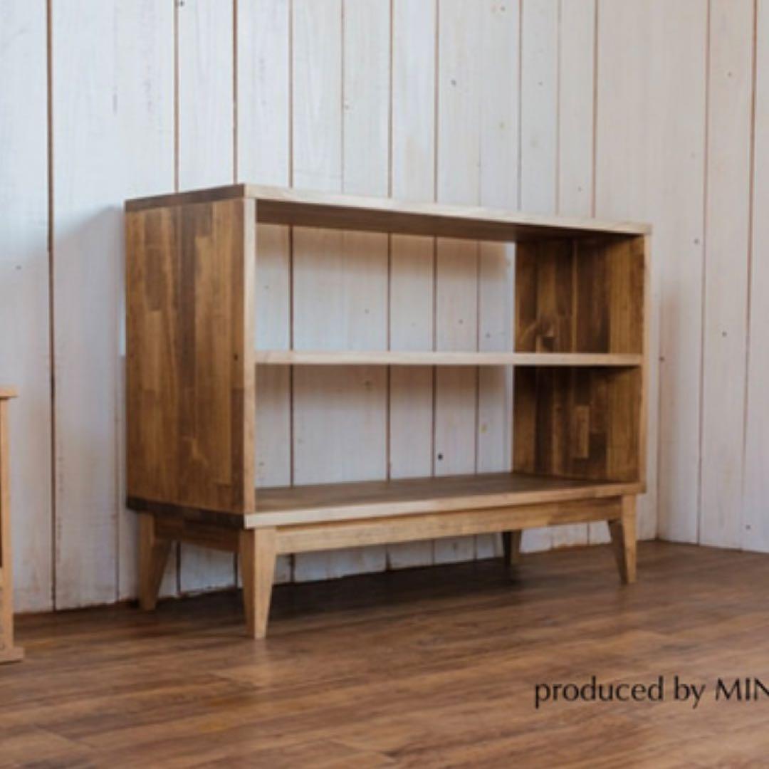 ハンドメイド　オープンシェルフ　ウッド　モダンタイプ