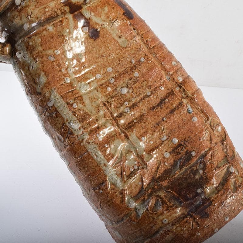 美濃伊賀焼　伊賀耳付花生　時代箱　N　R8020C