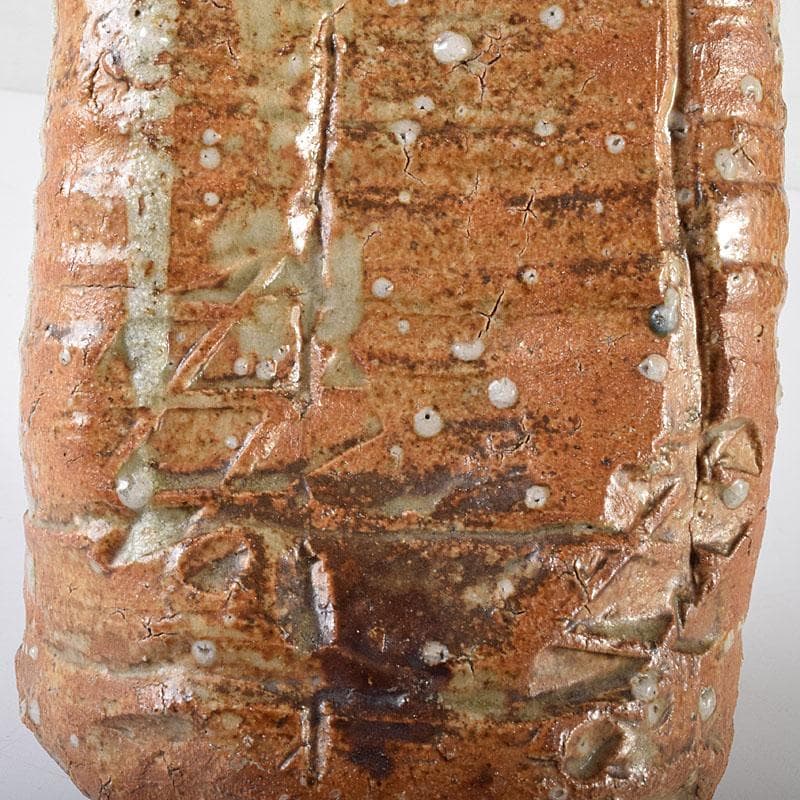 美濃伊賀焼　伊賀耳付花生　時代箱　N　R8020C