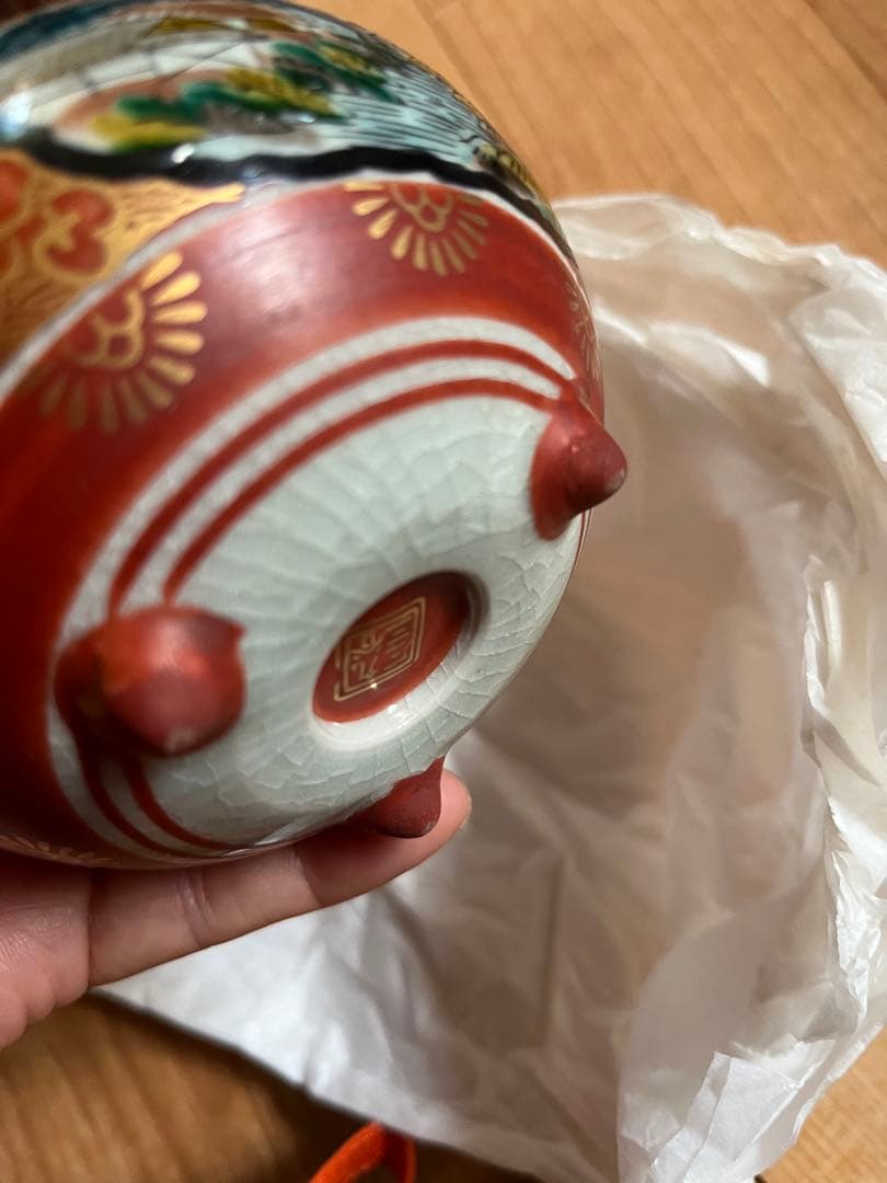 香炉　九谷焼　九谷庄三　茶道具 表千家裏千家　和風小物和風インテリア香道茶事