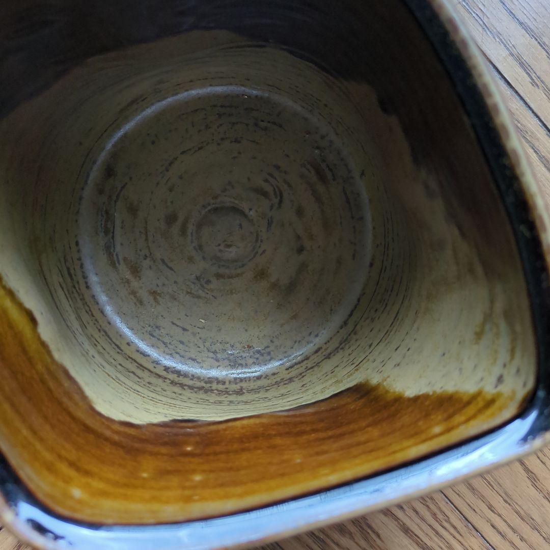 茶道具　耳付き水指　水指　如拙庵　須田祥豊　菱形耳付水指