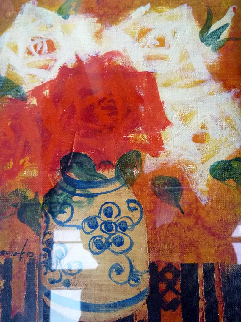 薔薇　油彩画