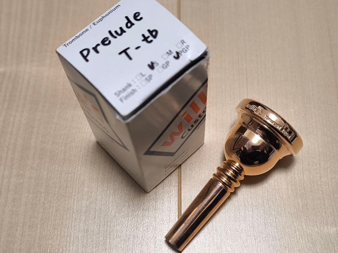 ウィリーズ プレリュード PGP トロンボーン ユーフォ マウスピース 細管