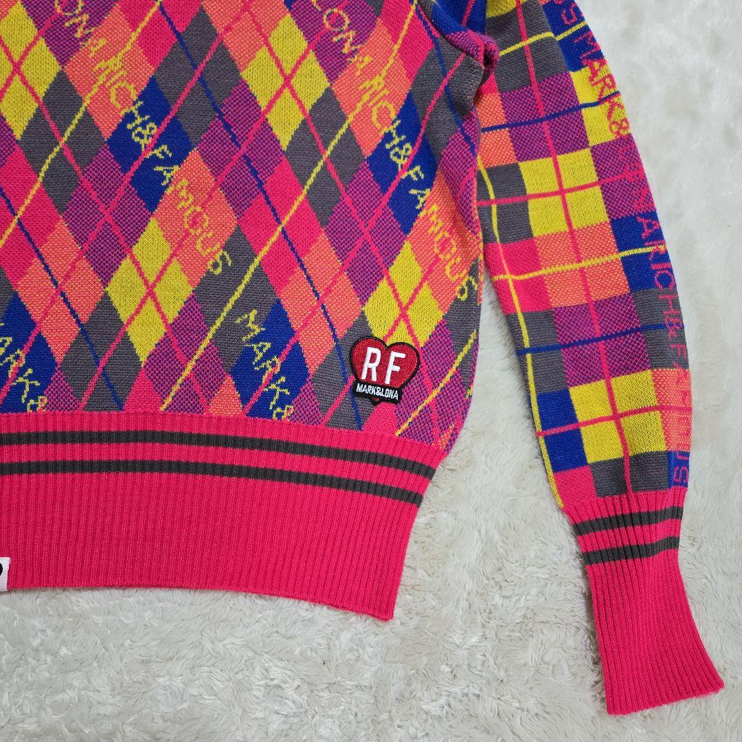 美品 マークアンドロナ アーガイル柄 セットアップ 日本製 近年モデル