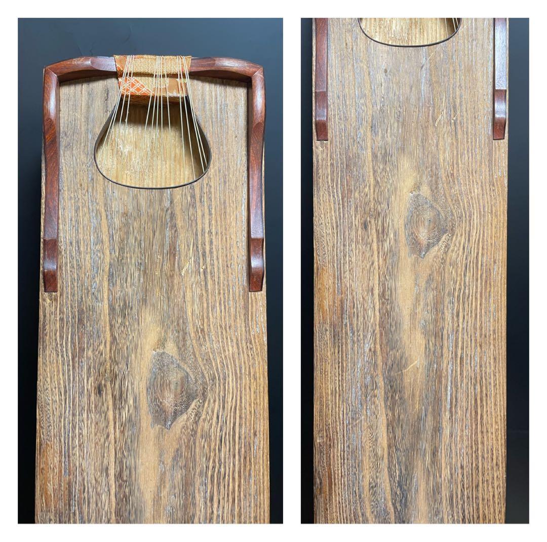 くり甲　琴　13弦　すだれ彫