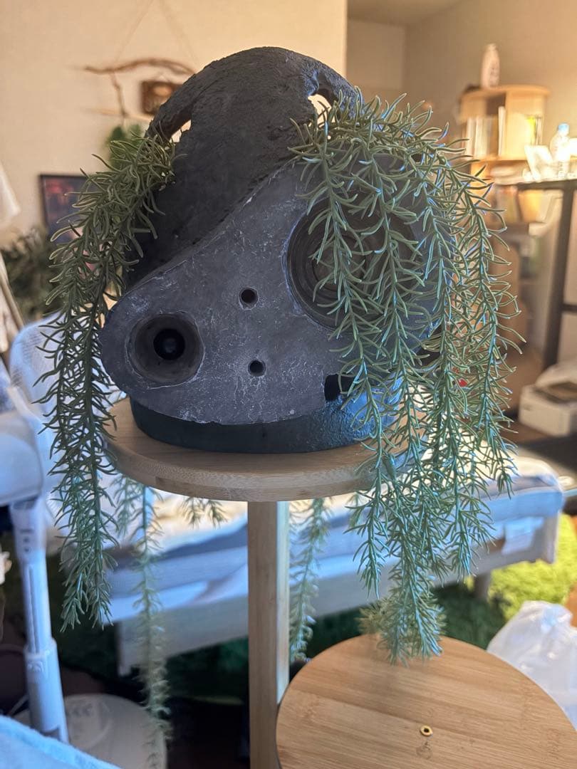 《ジブリ》天空の城ラピュタ　ロボット兵の植木鉢 フェイクグリーン付き