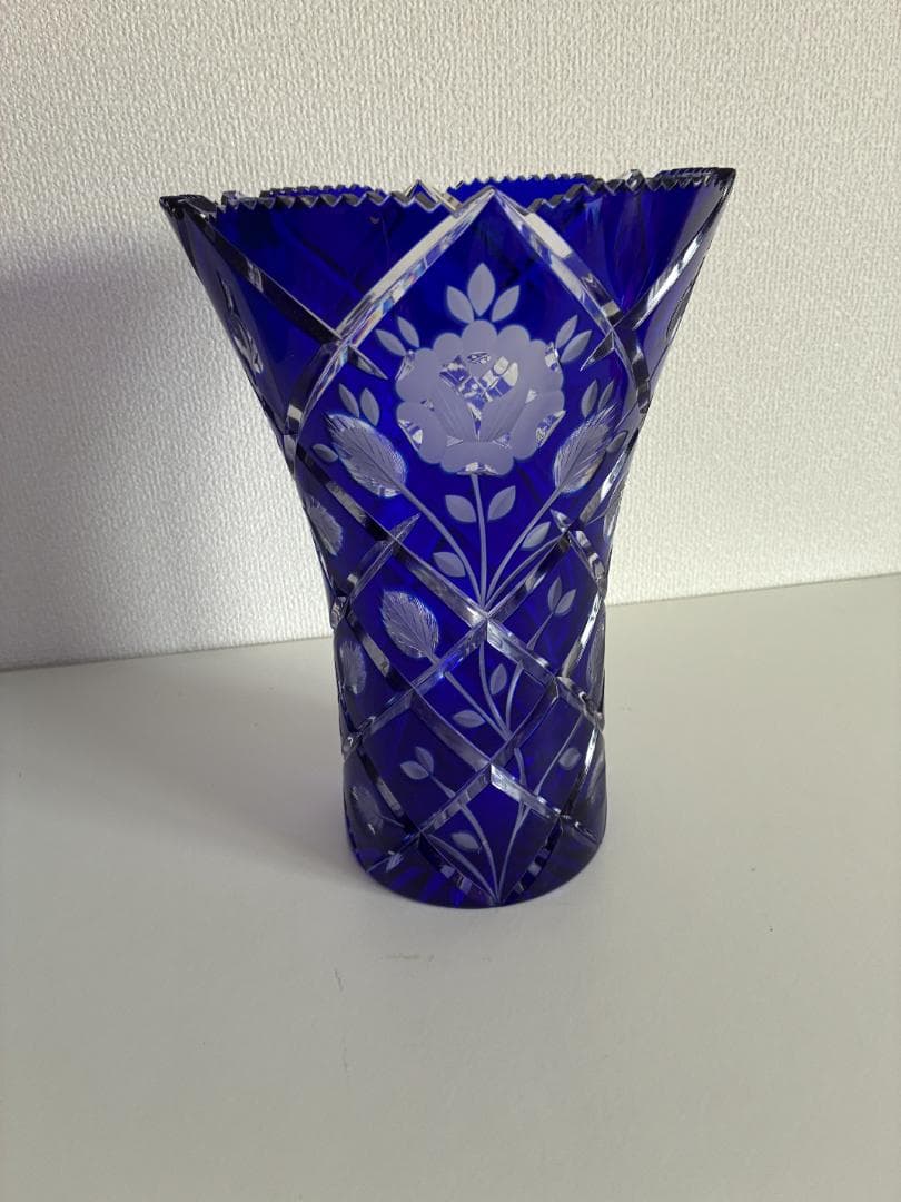 【送料込み】切子花瓶 Lausitzer Glas社製(ドイツ)